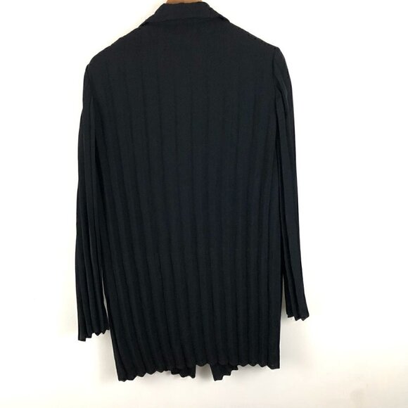 Piazza Sempione Black Pleated Long Jacket 4 - Picture 10 of 10